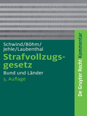 cover image of Strafvollzugsgesetz